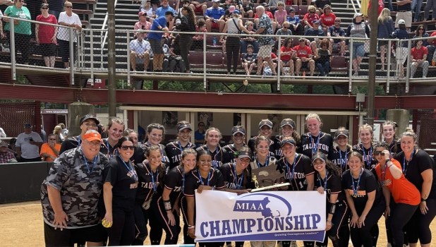 Taunton won its third straight Division 1 state softball title with a 6-1 win over Central Catholic on Sunday afternoon. (Photo by Matt Roy)