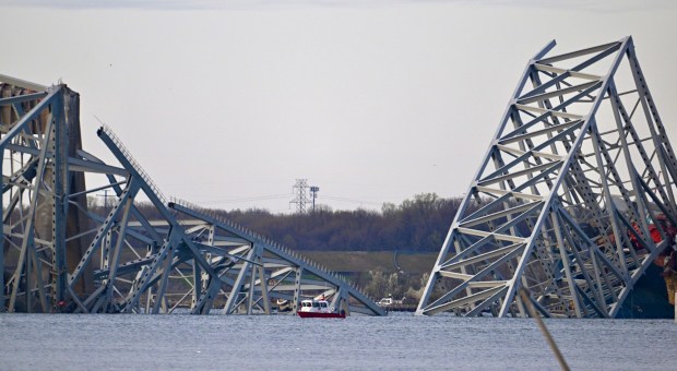 Baltimore's Francis Scott Key Bridge collapsed early Tuesday morning after a support column was struck by a vessel. (Jerry Jackson/Staff)